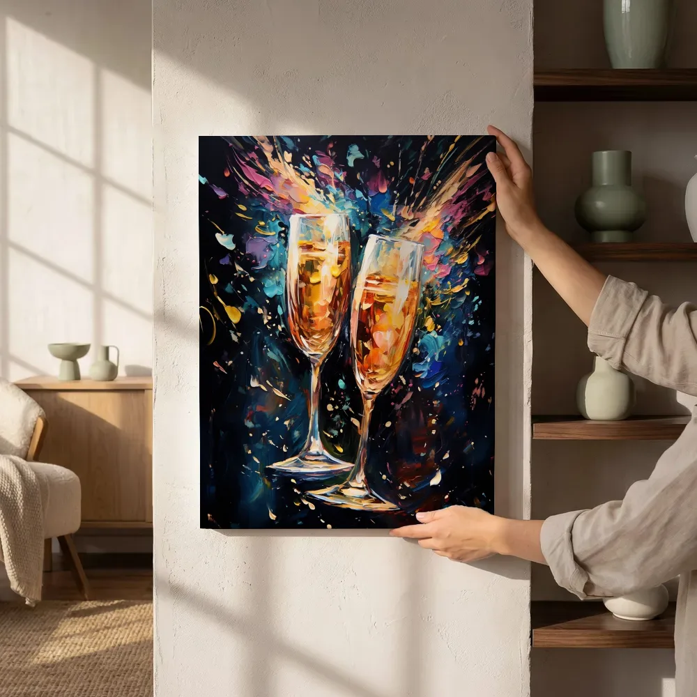 Sfeerimpressie: Champagne toost naast de kast