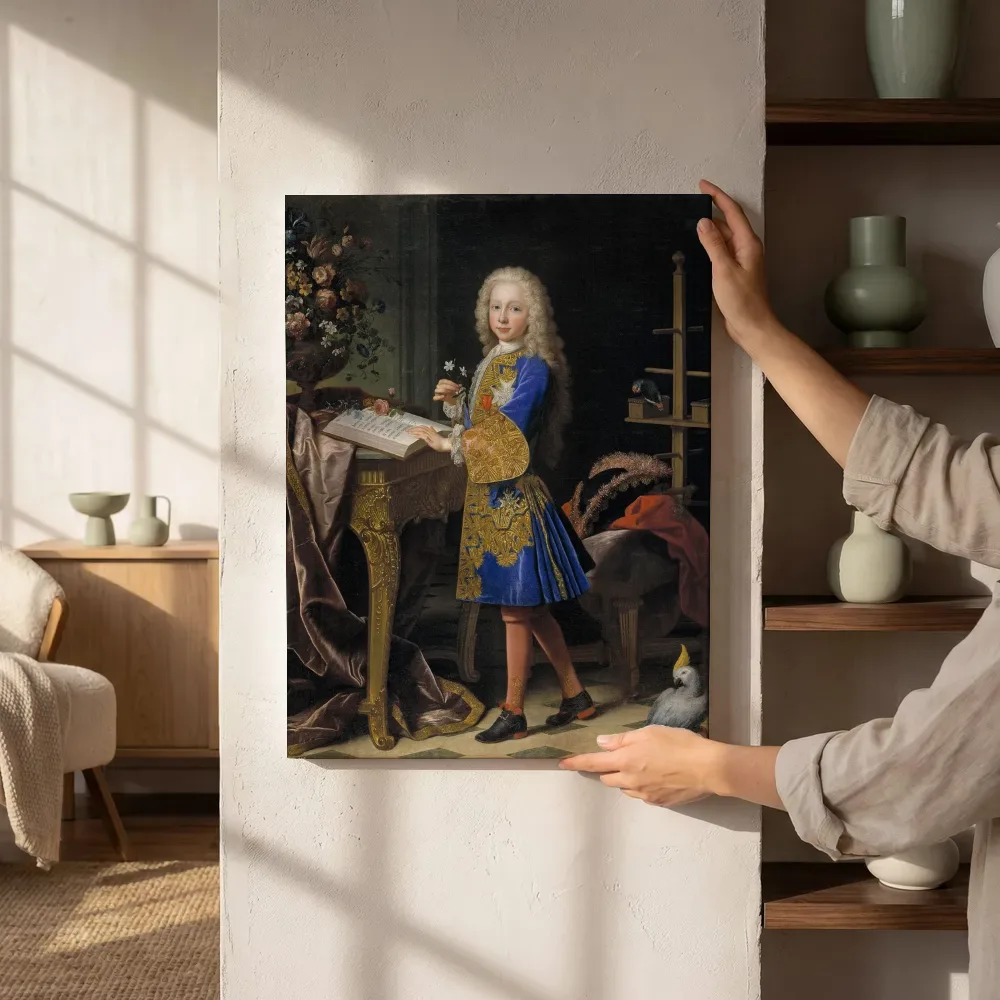 Sfeerimpressie: Karel III als kind van Jean Ranc naast de kast