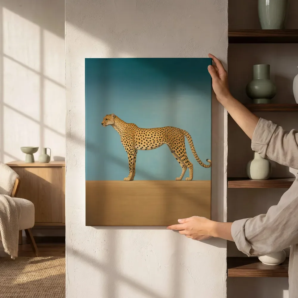 Sfeerimpressie: Cheetah portret naast de kast