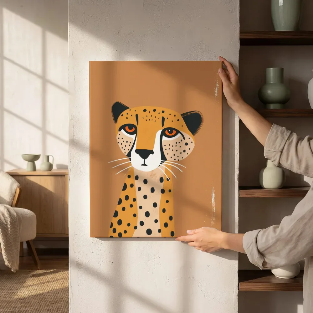 Sfeerimpressie: Cheetah welpje portret naast de kast