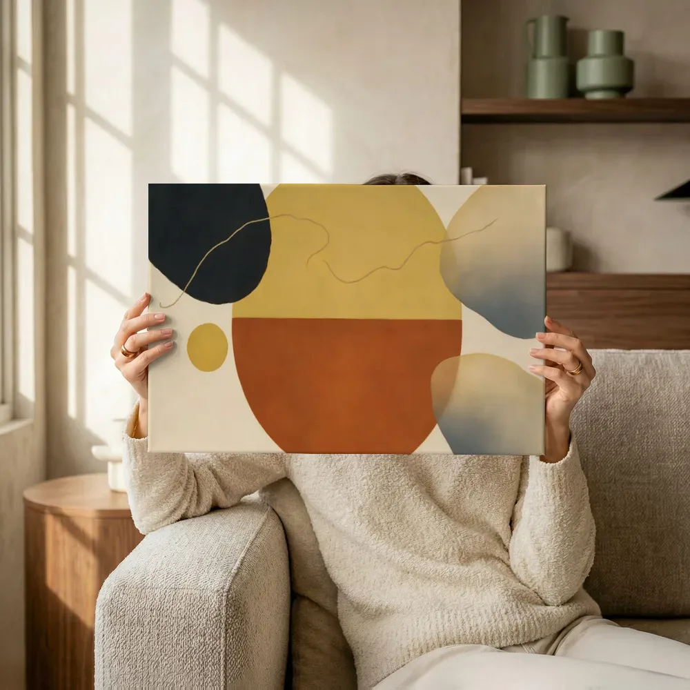 Sfeerimpressie: Cirkel in tweeën Geometric Earth 14 terwijl het omhoog wordt gehouden