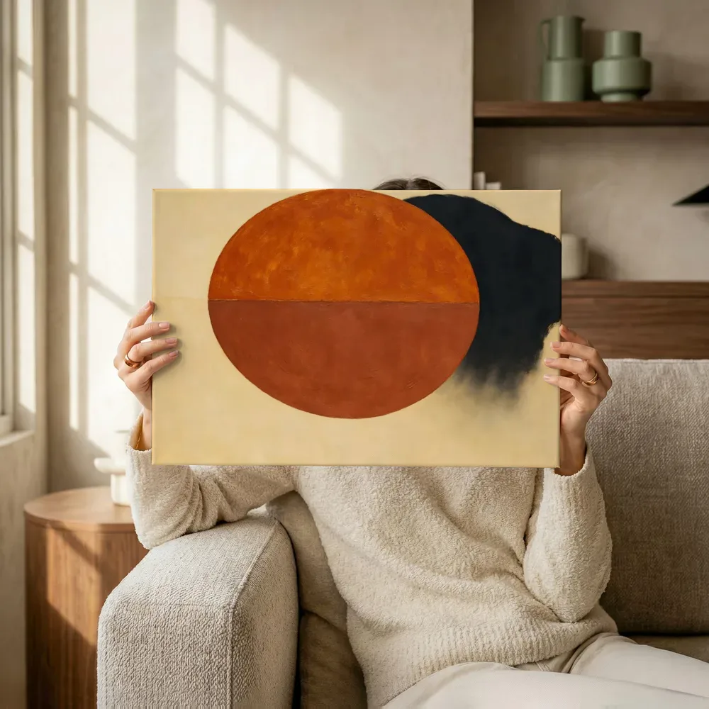 Sfeerimpressie: Cirkel in tweeën Geometric Earth 3 terwijl het omhoog wordt gehouden