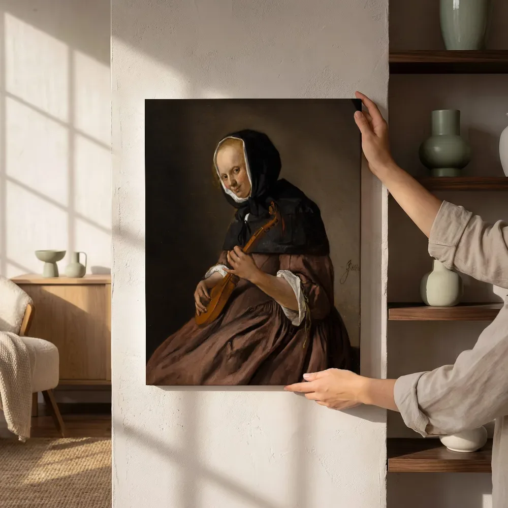 Sfeerimpressie: Cister spelende vrouw van Jan Steen naast de kast