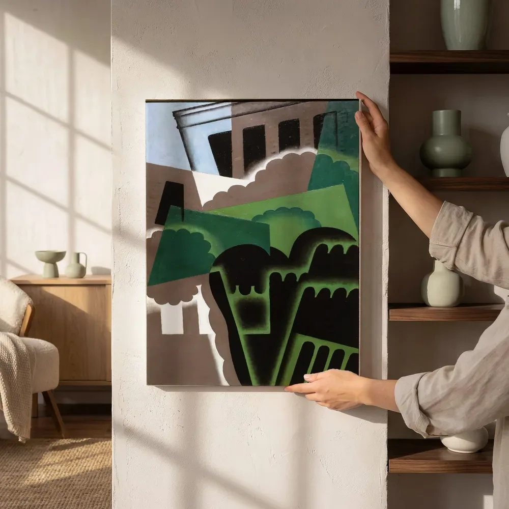 Sfeerimpressie: Kubistisch landschap van Juan Gris naast de kast