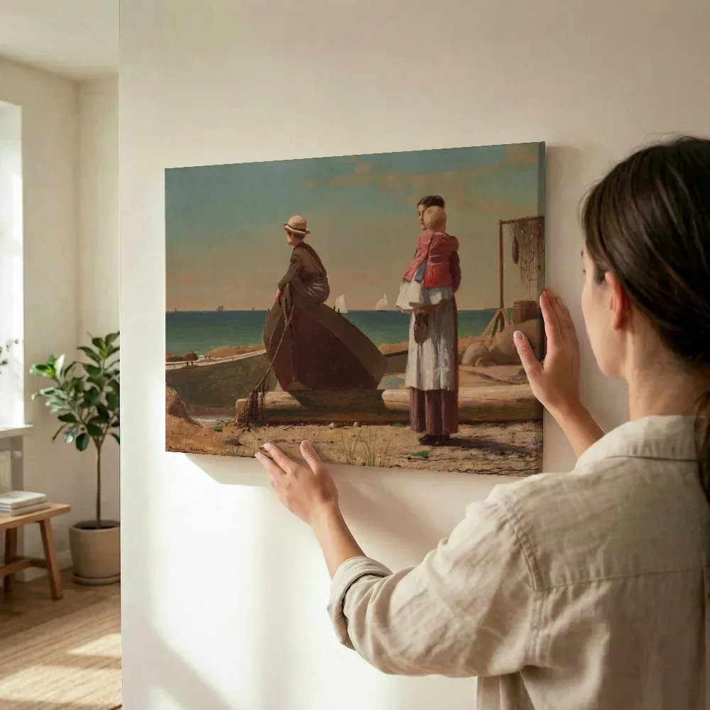 Sfeerimpressie: Dad's Coming! van Winslow Homer terwijl het wordt opgehangen