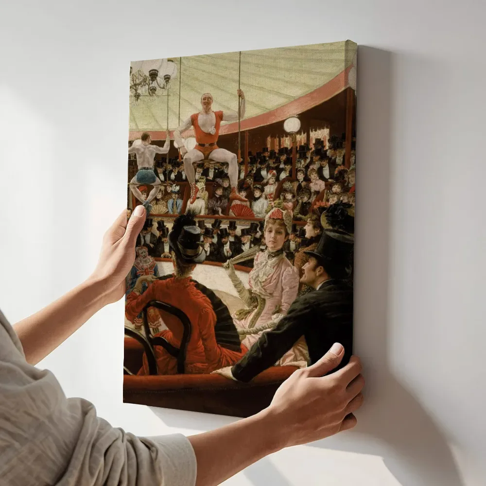 Sfeerimpressie: De circusliefhebber van James Tissot terwijl het aan de muur wordt gehangen