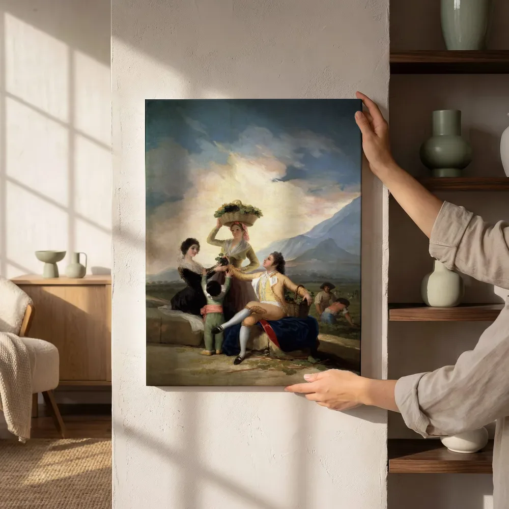 Sfeerimpressie: De druivenoogst van Francisco Goya naast de kast