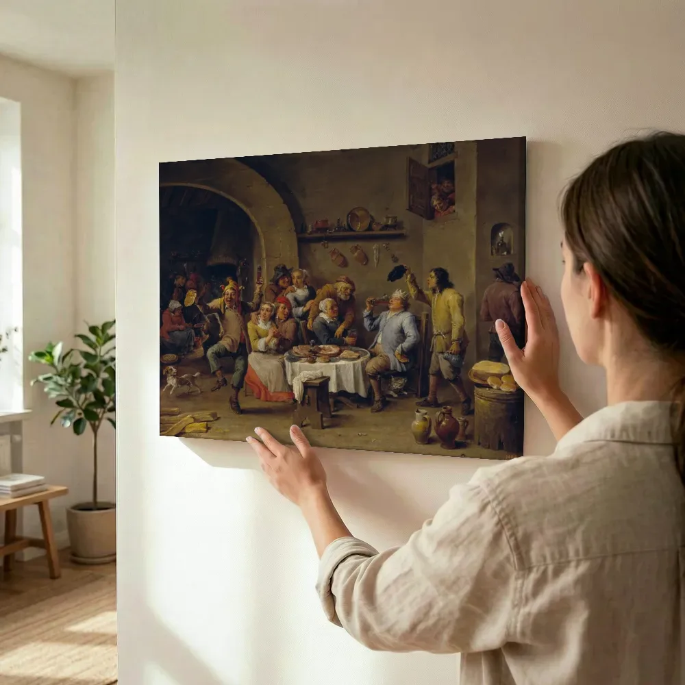 Sfeerimpressie: De koning drinkt van David Teniers the Younger terwijl het wordt opgehangen