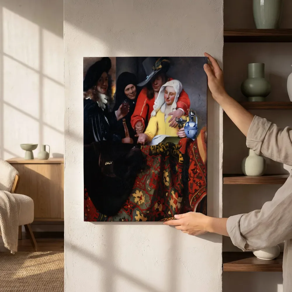Sfeerimpressie: De koppelaarster van Johannes Vermeer naast de kast