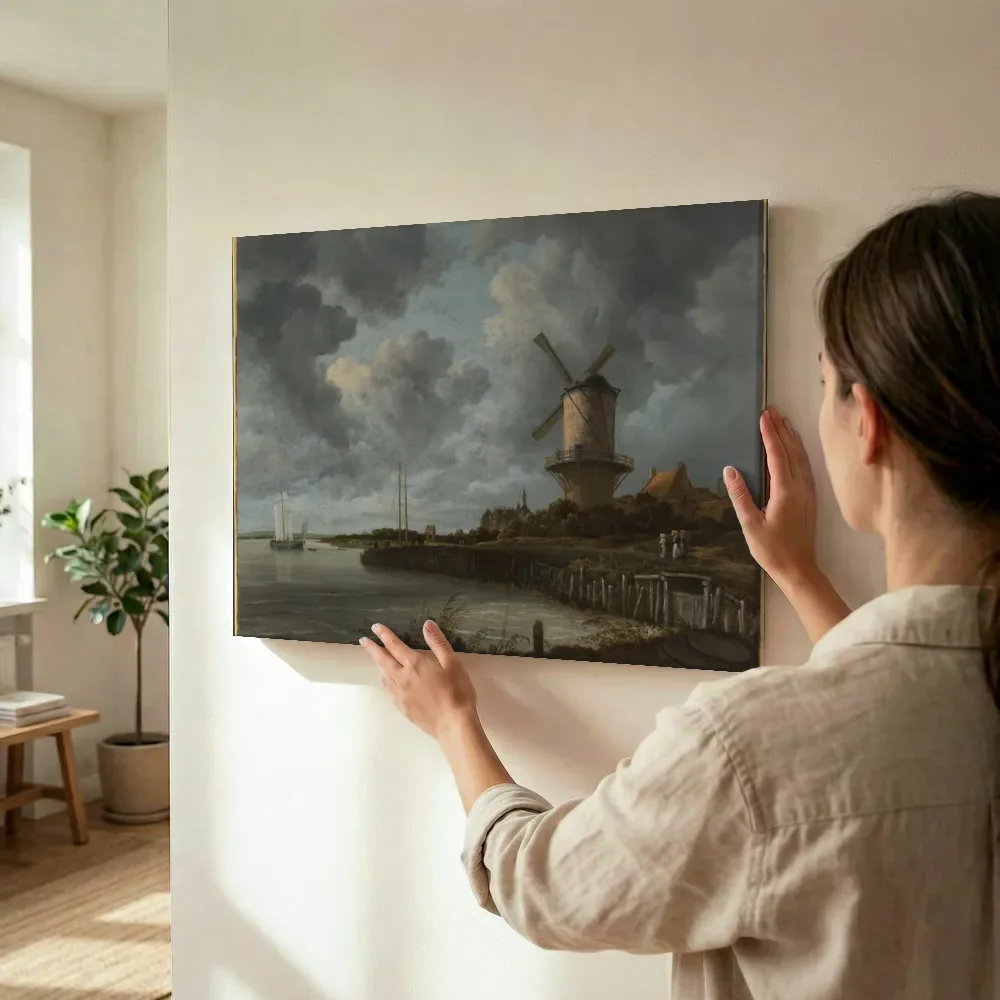 Sfeerimpressie: De molen bij Wijk bij Duurstede terwijl het wordt opgehangen