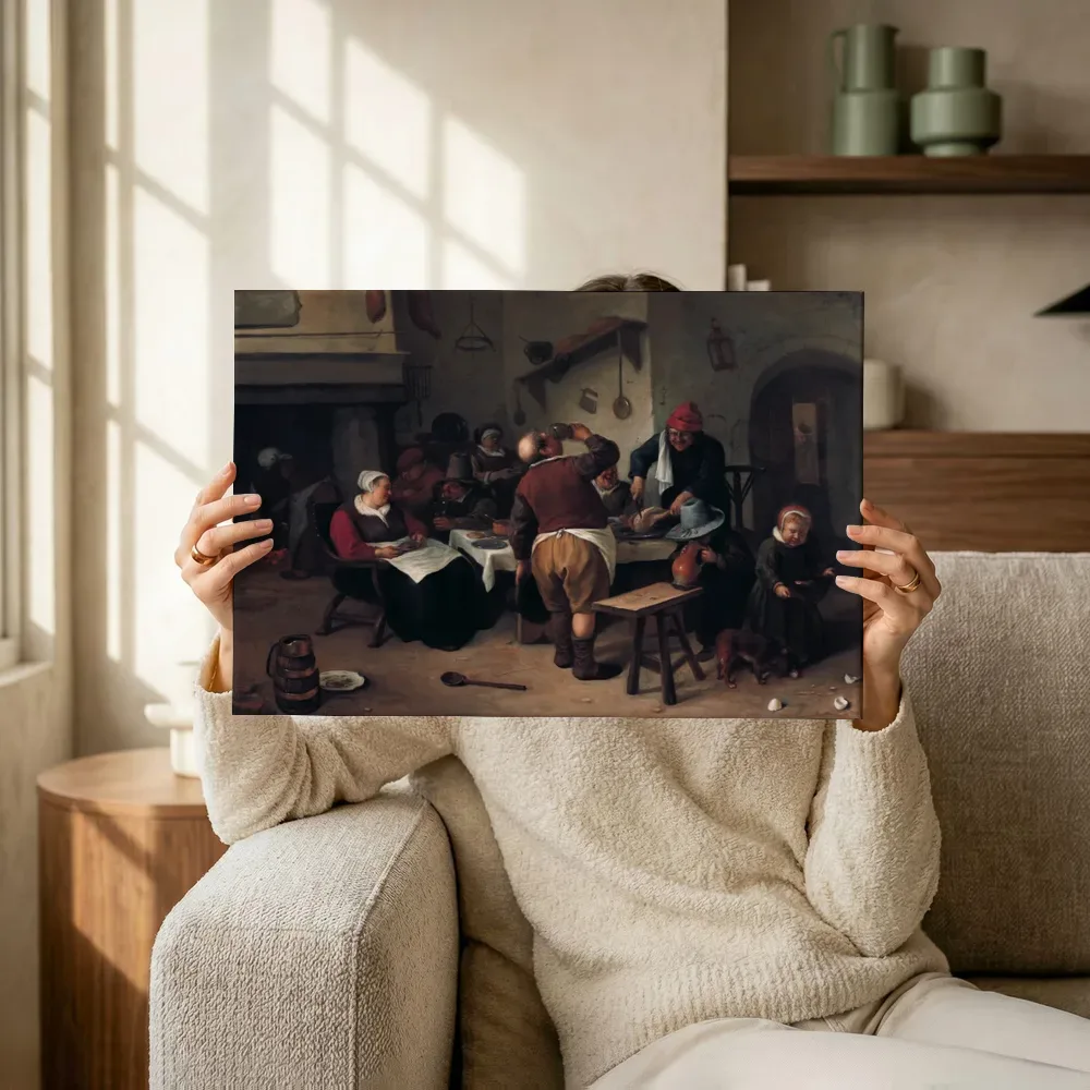 Sfeerimpressie: De vette keuken van Jan Steen terwijl het omhoog wordt gehouden