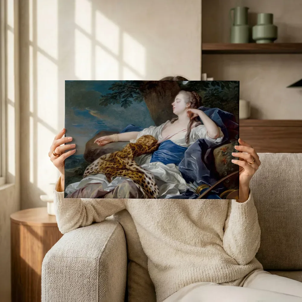 Sfeerimpressie: Diana in een landschap van Louis-Michel van Loo terwijl het omhoog wordt gehouden
