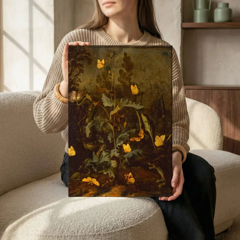 Sfeerimpressie: De slang bij het vogelnest van Otto Marseus Van Schrieck terwijl het zittend wordt getoond