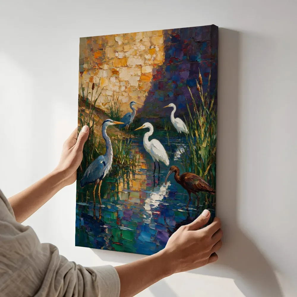 Sfeerimpressie: Dieren in de schaduw terwijl het aan de muur wordt gehangen