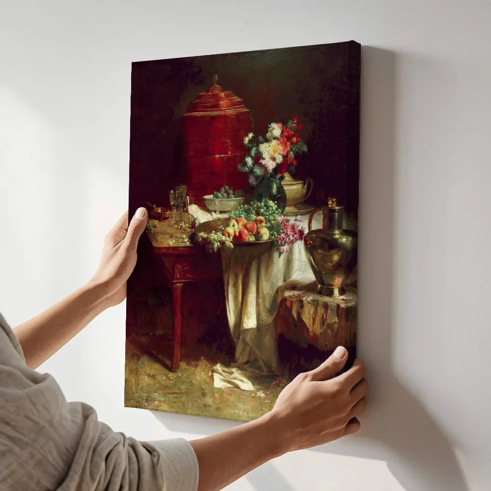 Sfeerimpressie: Dining room van Pedro Alexandrino Borges terwijl het aan de muur wordt gehangen