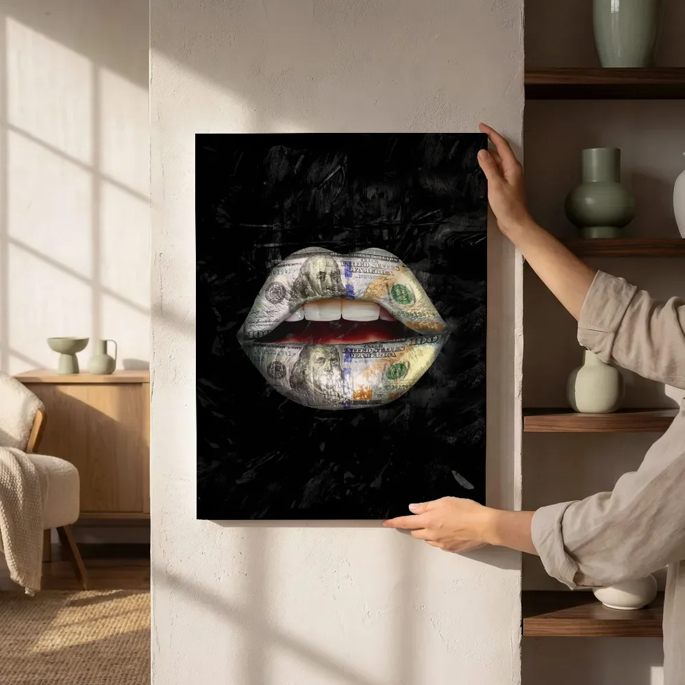 Sfeerimpressie: Lippen van dollars naast de kast