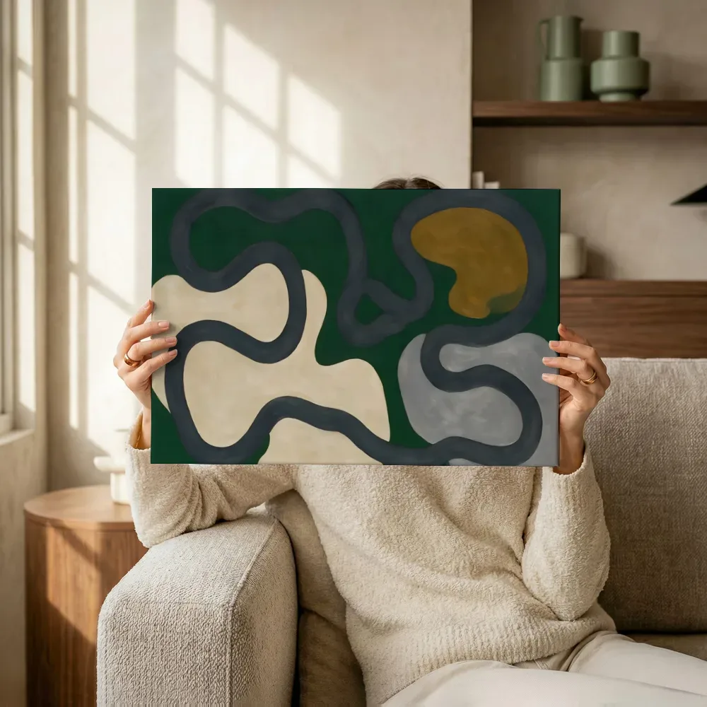Sfeerimpressie: Doolhof Modern Bauhaus in grafietgrijs 2 terwijl het omhoog wordt gehouden