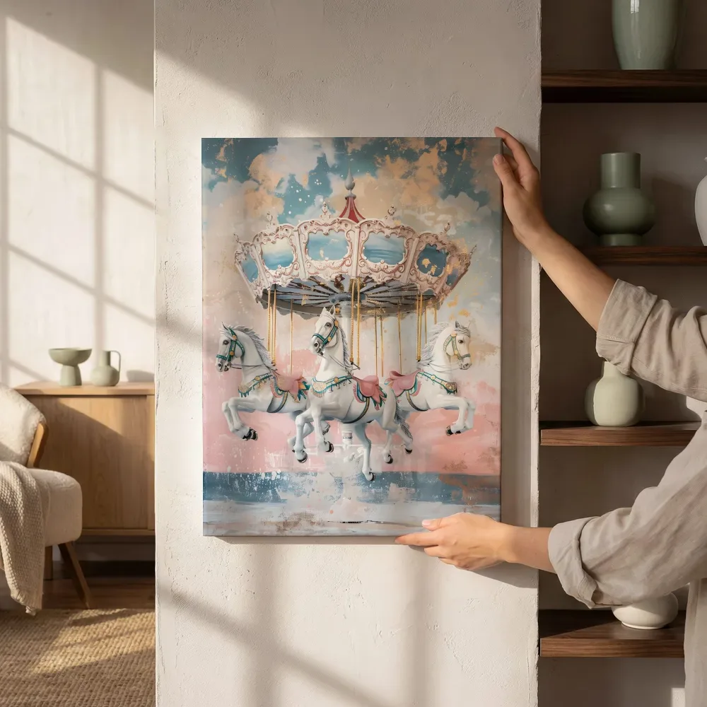 Sfeerimpressie: Draaimolen in pastel naast de kast