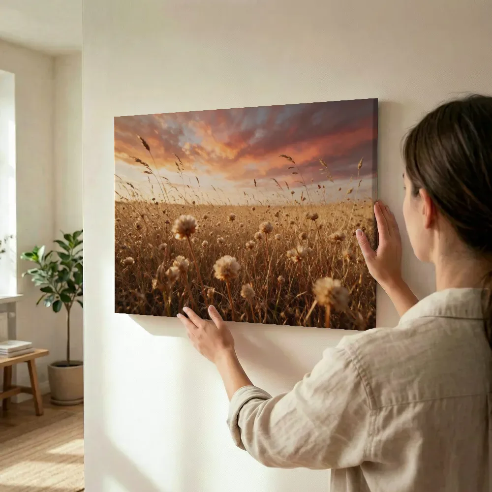 Sfeerimpressie: Droogbloemen bij het gouden uur 2 terwijl het wordt opgehangen