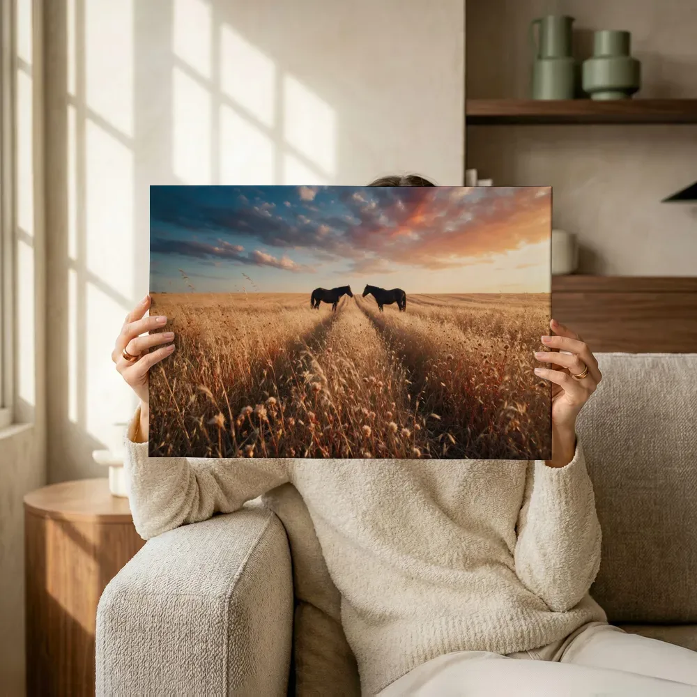 Sfeerimpressie: Droogbloemen bij het gouden uur 5 terwijl het omhoog wordt gehouden