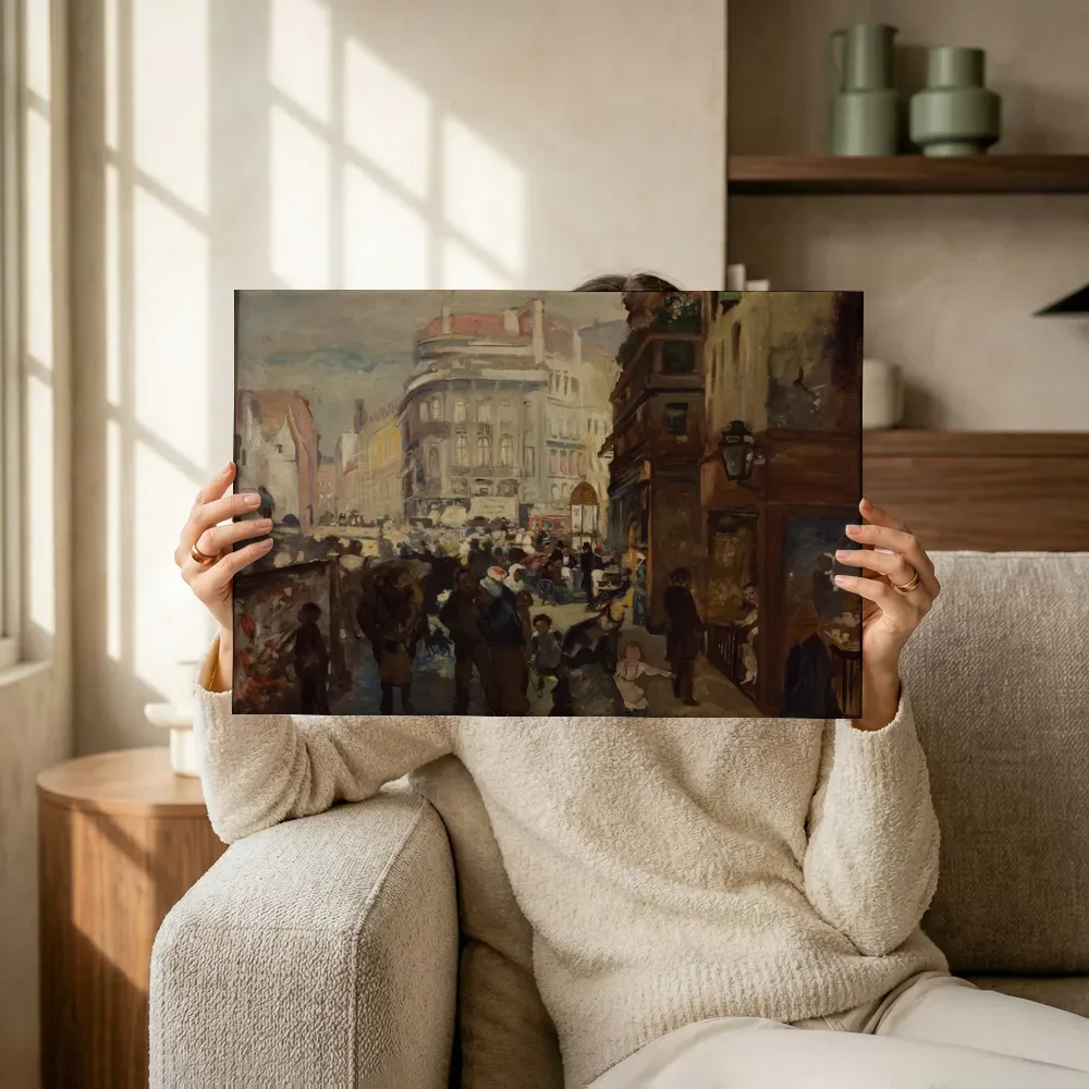 Sfeerimpressie: Een werkdag in Parijs, Naar Adolph von Menzel terwijl het omhoog wordt gehouden