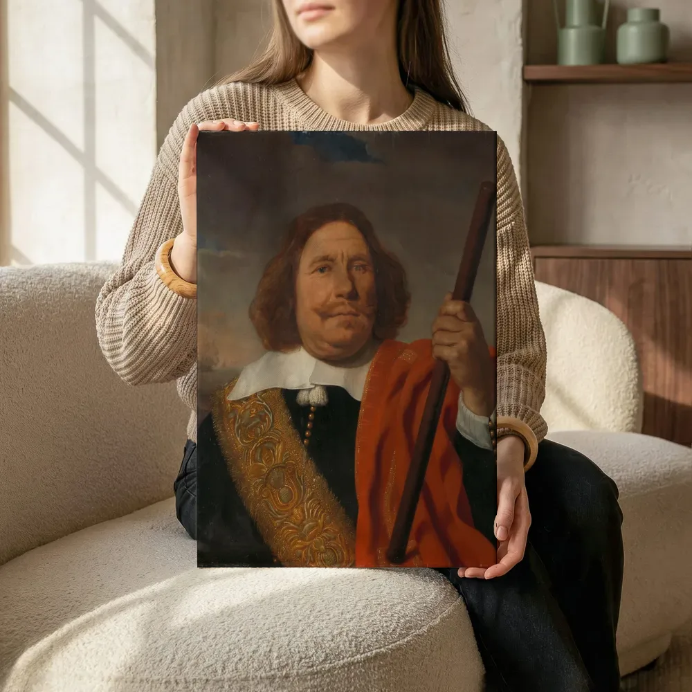Sfeerimpressie: Egbert Meeusz Kortenaer, luitenant-admiraal der Admiraliteit op de Maze van Bartholomeus van der Helst terwijl het zittend wordt getoond
