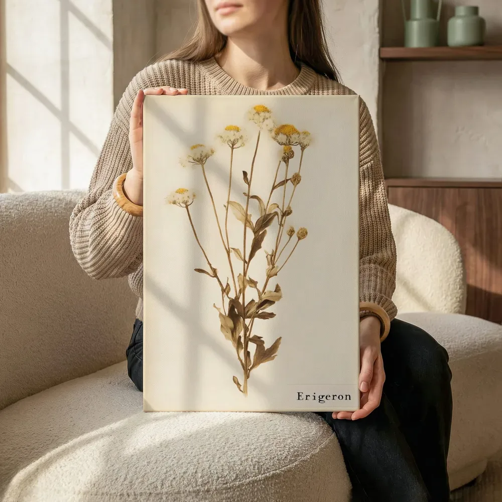 Sfeerimpressie: Erigeron herbarium terwijl het zittend wordt getoond