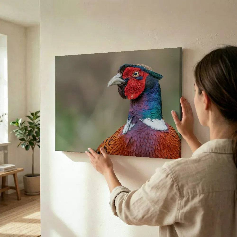 Sfeerimpressie: Fazant in close-up terwijl het wordt opgehangen