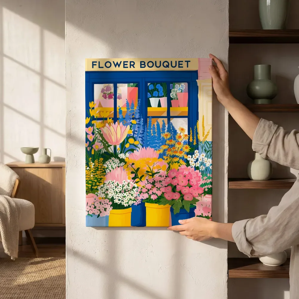 Sfeerimpressie: Flower bouquet winkelgevel naast de kast