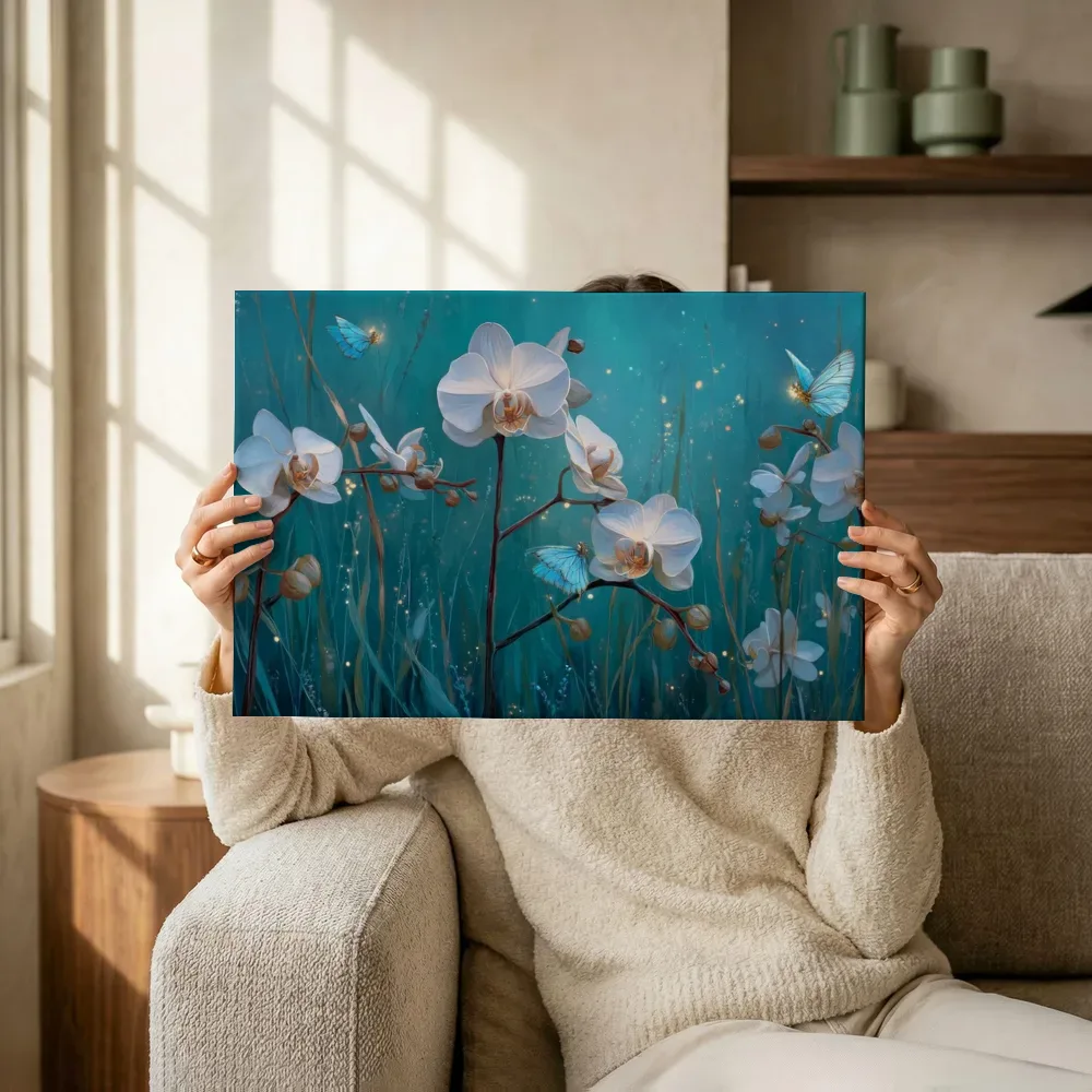 Sfeerimpressie: Fluisterende orchideeën bij nacht terwijl het omhoog wordt gehouden
