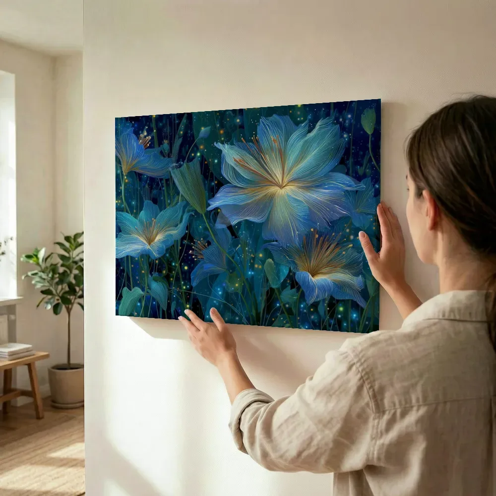 Sfeerimpressie: Fluisterende sterrenbloemen in het duister terwijl het wordt opgehangen