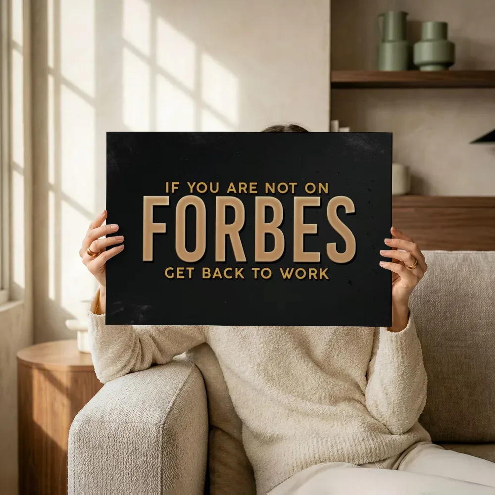 Sfeerimpressie: Forbes motivatie terwijl het omhoog wordt gehouden