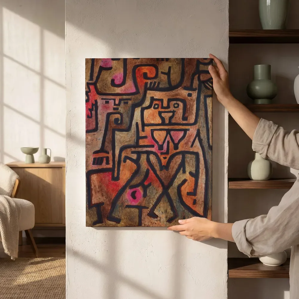 Sfeerimpressie: Bosheksen van Paul Klee naast de kast