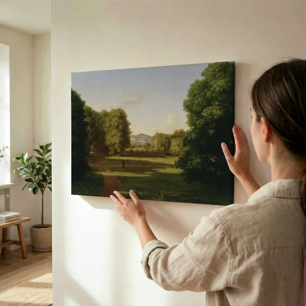 Sfeerimpressie: De tuinen van het Van Rensselaer Manor House van Thomas Cole terwijl het wordt opgehangen