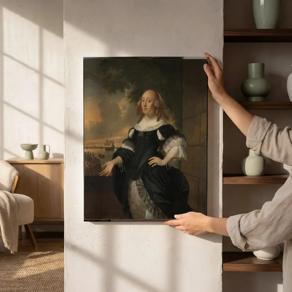 Sfeerimpressie: Geertruida den Dubbelde, echtgenote van Aert van Nes van Bartholomeus van der Helst naast de kast