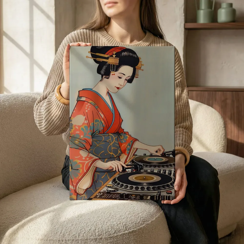 Sfeerimpressie: Geisha DJ terwijl het zittend wordt getoond