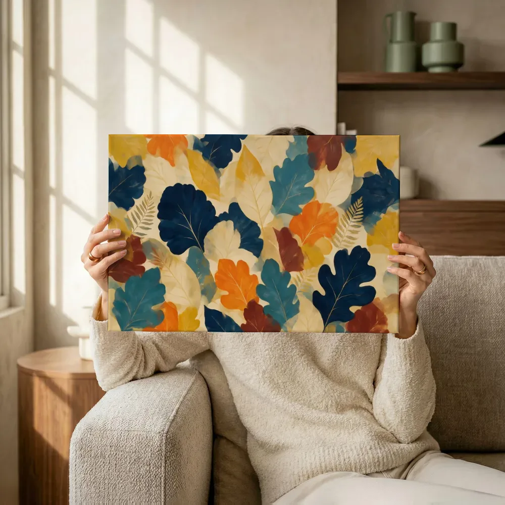 Sfeerimpressie: Gemengd bladpatroon Textured Minimalism 11 terwijl het omhoog wordt gehouden