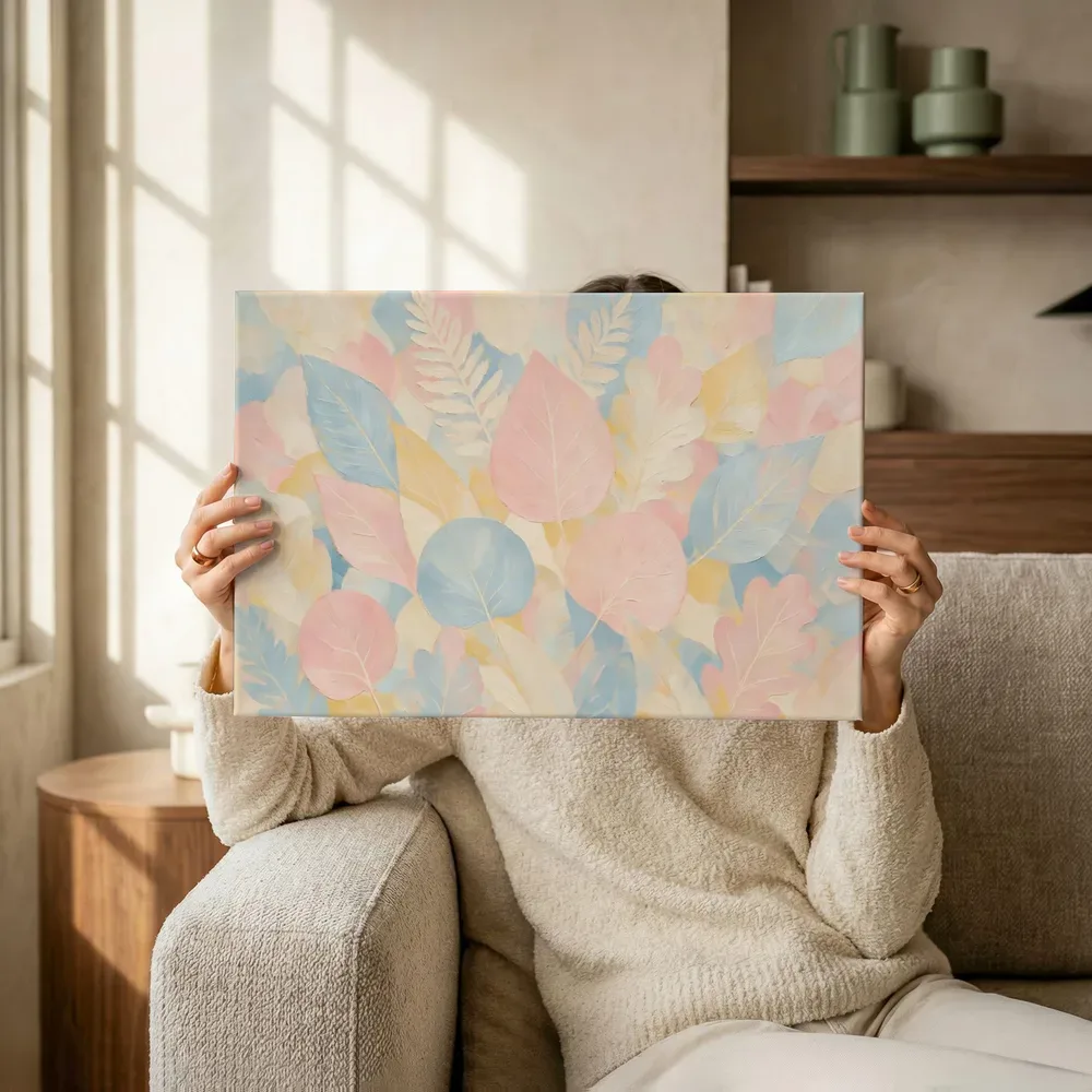Sfeerimpressie: Gemengd bladpatroon Textured Minimalism 13 terwijl het omhoog wordt gehouden