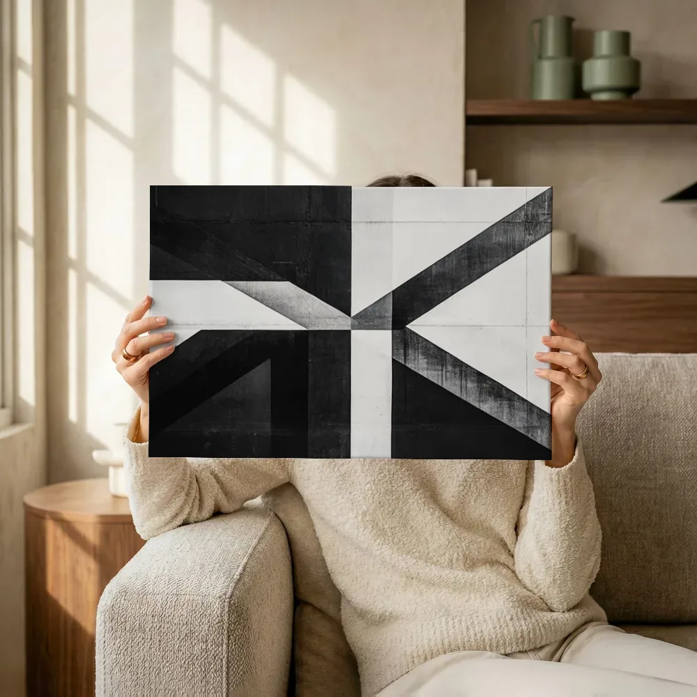 Sfeerimpressie: Geometrisch kruispunt terwijl het omhoog wordt gehouden