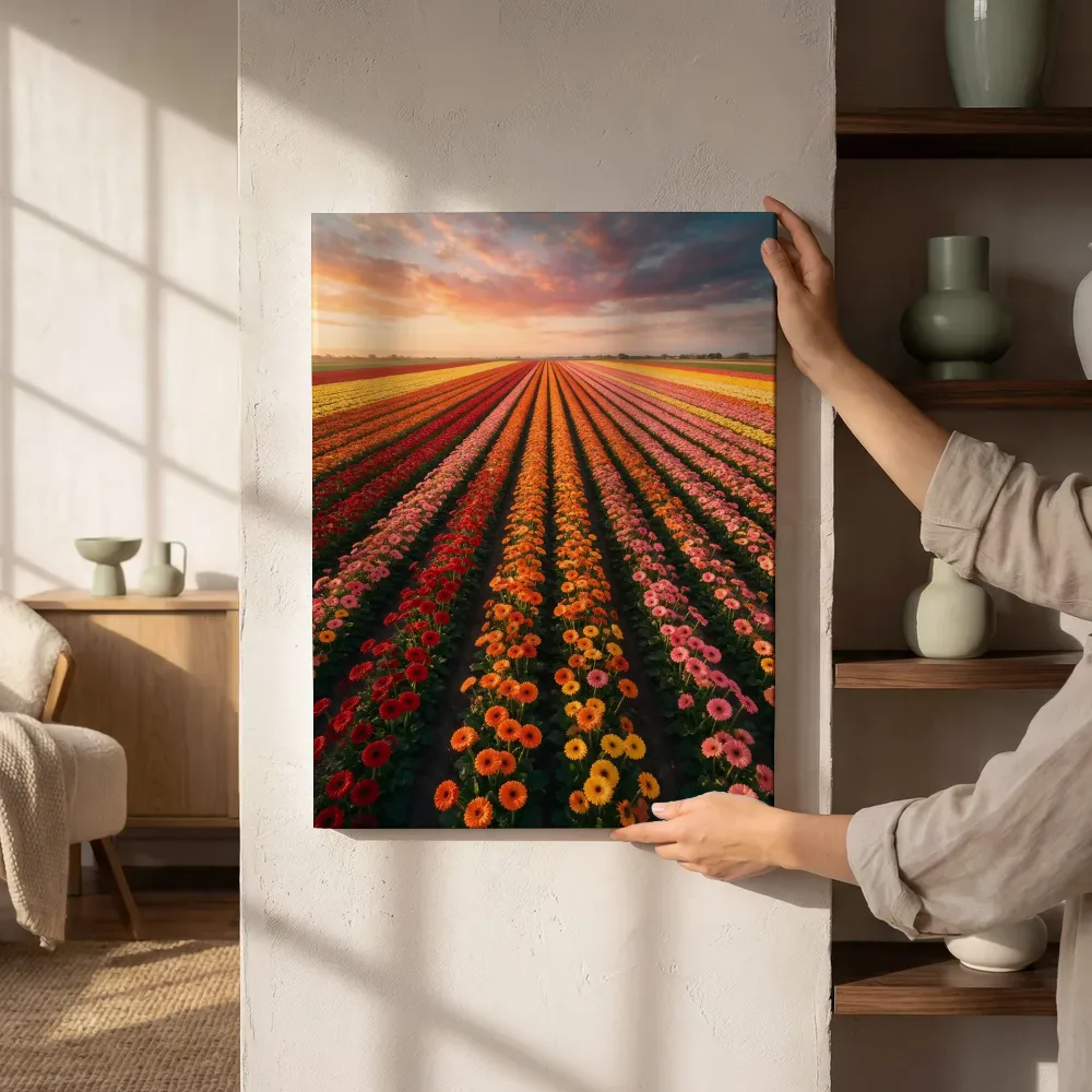 Sfeerimpressie: Gerbera bij het gouden uur 2 naast de kast