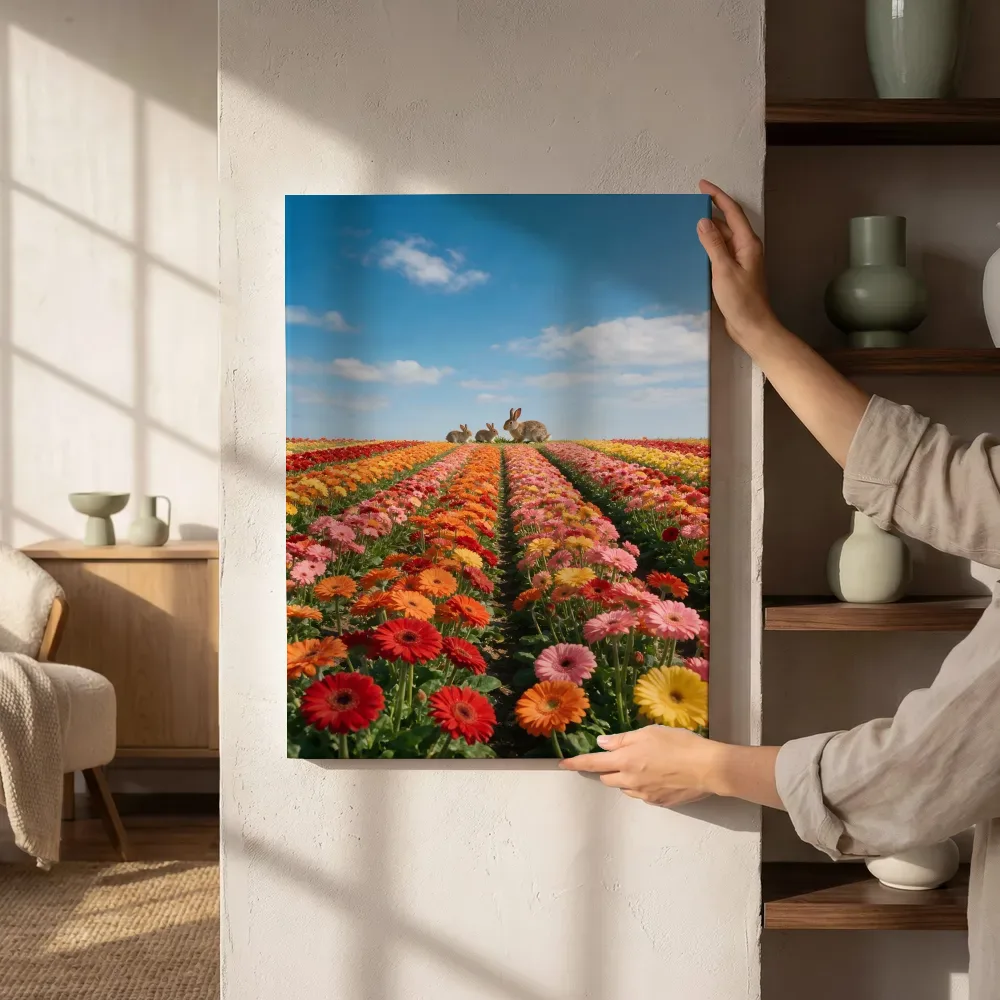Sfeerimpressie: Gerbera bij volle zon naast de kast