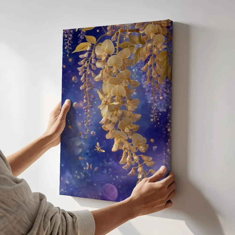 Sfeerimpressie: Glycine tussen de planeten terwijl het aan de muur wordt gehangen