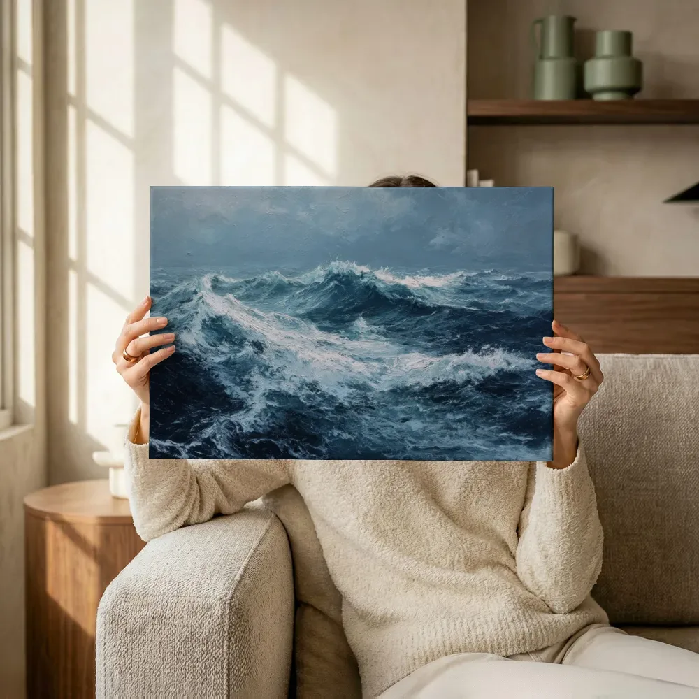 Sfeerimpressie: Golven tot aan de horizon terwijl het omhoog wordt gehouden