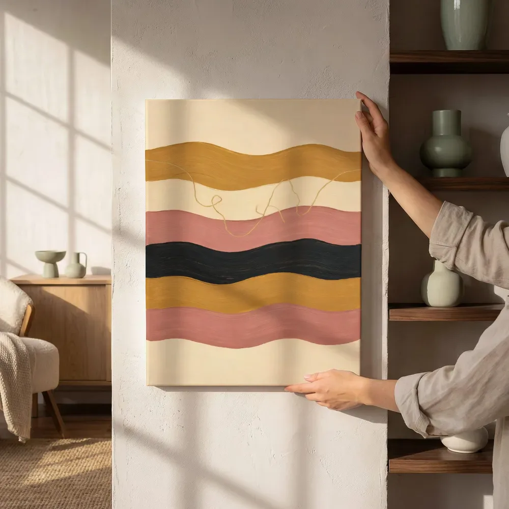 Sfeerimpressie: Golvende banen Textured Minimalism 11 naast de kast