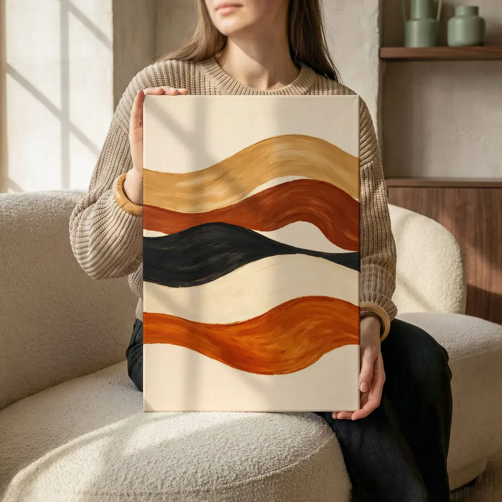 Sfeerimpressie: Golvende banen Textured Minimalism 12 terwijl het zittend wordt getoond