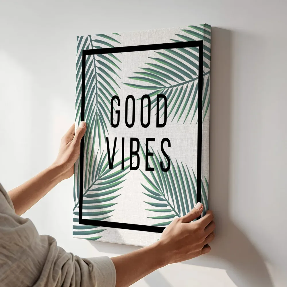 Sfeerimpressie: Good vibes jungle wit terwijl het aan de muur wordt gehangen
