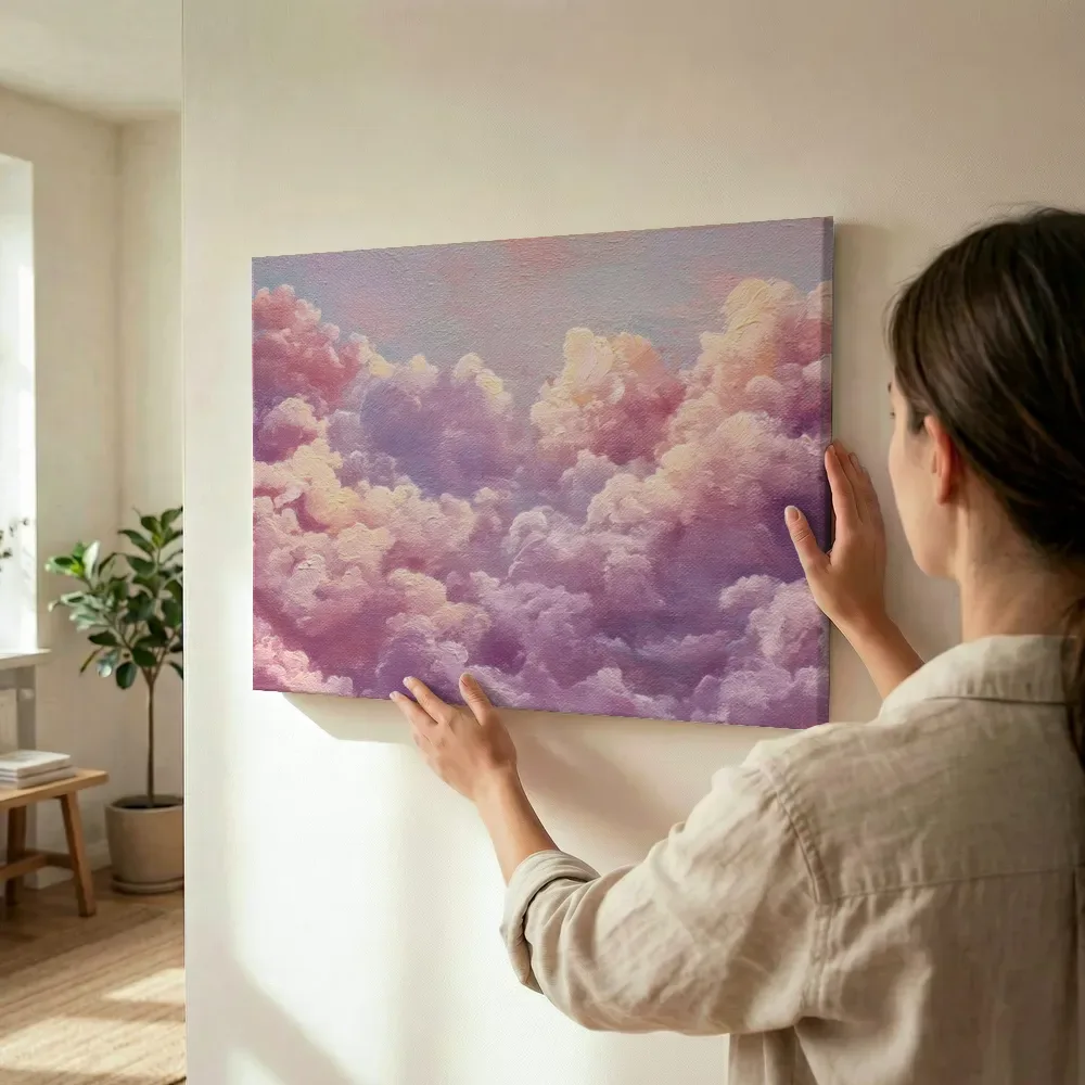 Sfeerimpressie: Goudgloed in de wolken terwijl het wordt opgehangen