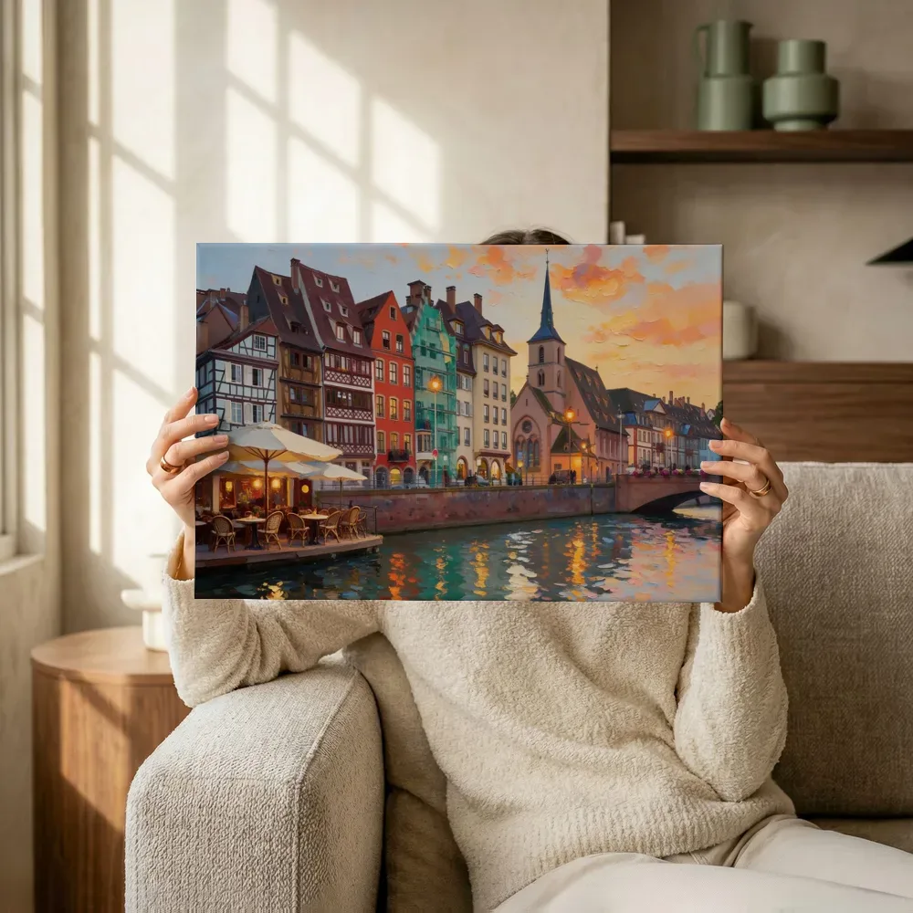 Sfeerimpressie: Groningen, Noorderhaven in avondlicht terwijl het omhoog wordt gehouden
