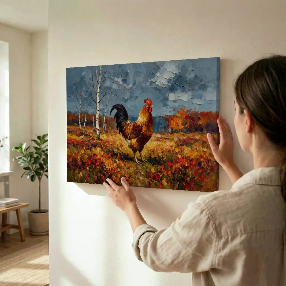 Sfeerimpressie: Heide in het volle beeld in een bloementuin terwijl het wordt opgehangen