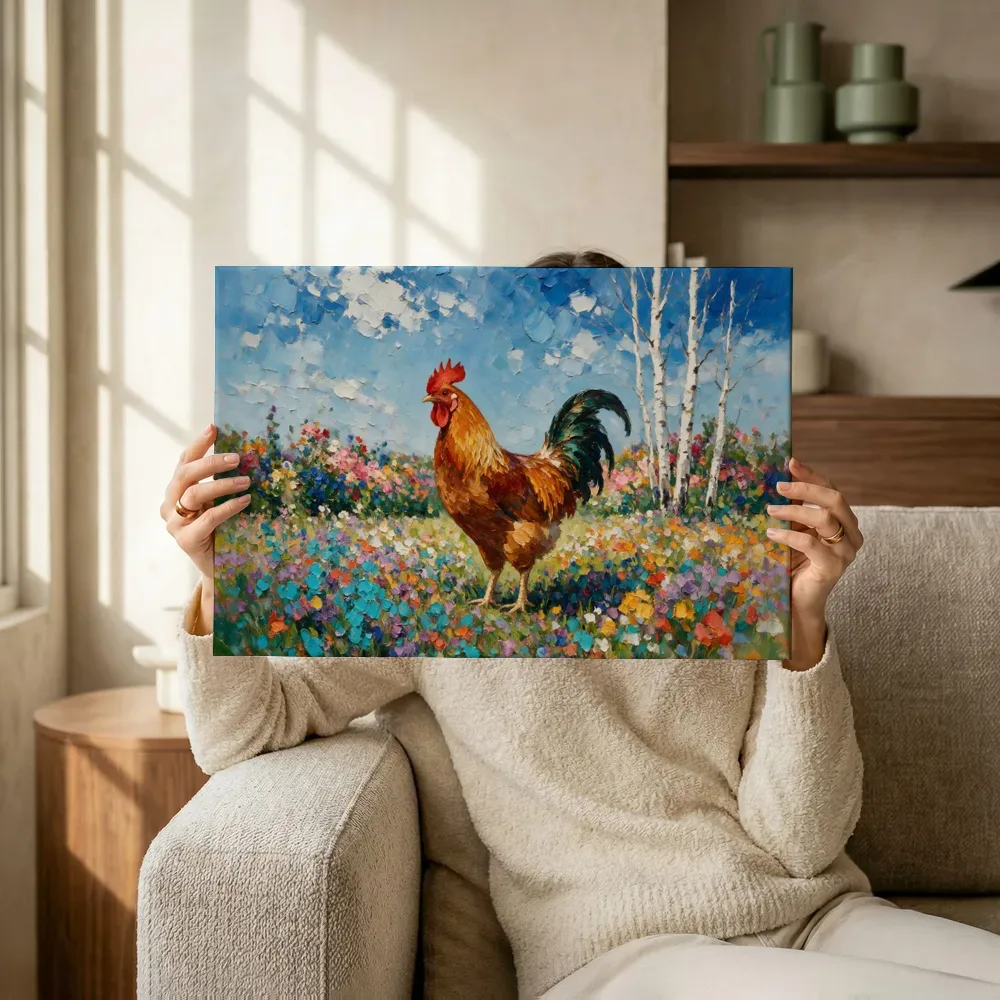 Sfeerimpressie: Heide licht in het volle beeld in een bloementuin terwijl het omhoog wordt gehouden